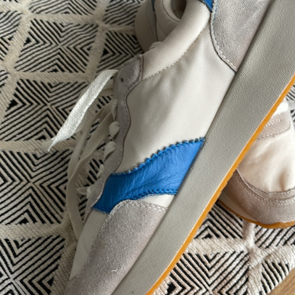 Soludos Paradiso Retro Sneakers, Women's, Color White/Blue, Size 6.5 - Picture 8 of 12